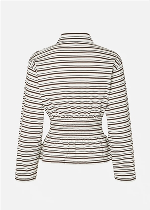 Josefin polo bluse Coffee Bean Stripe Baum Und Pferdgarten